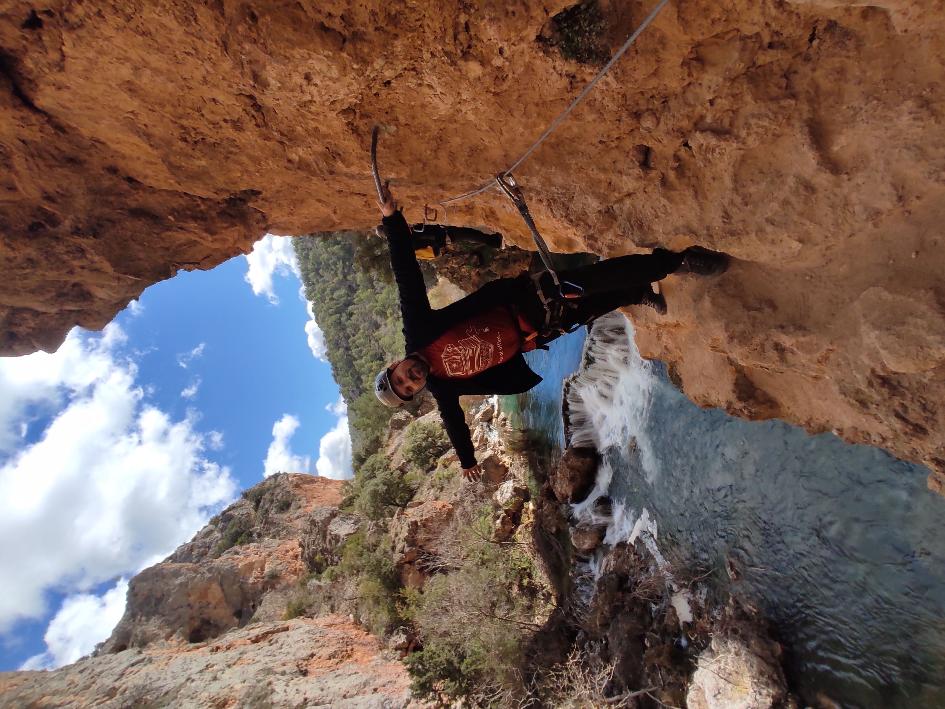 Yo en vía ferrata