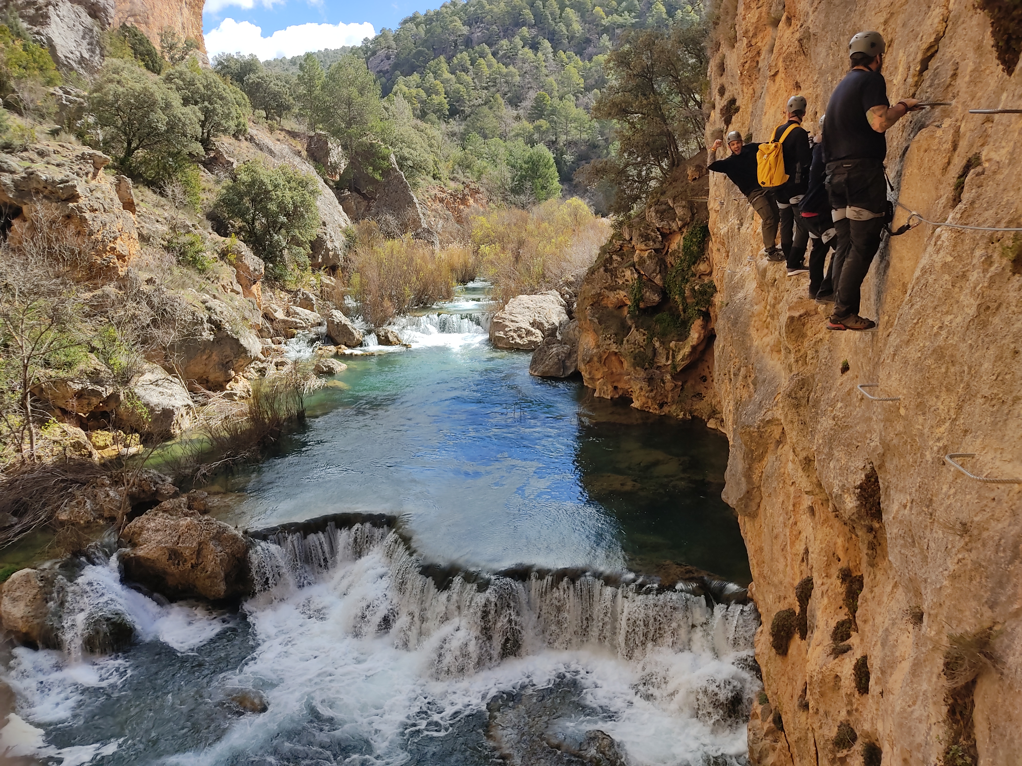 Yo en vía ferrata